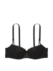 Victoria's Secret PINK Black Dainty Dot Balcony Lace Bra - Image 3 of 4