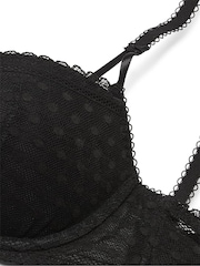Victoria's Secret PINK Black Dainty Dot Balcony Lace Bra - Image 4 of 4