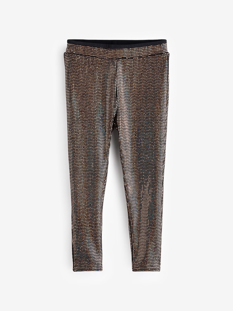 Bronze Sequin Leggings (3-16yrs) - Image 1 of 4