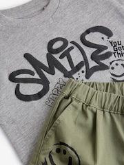 Khaki/Grey T-Shirt and Cargo Trousers Set (3mths-7yrs) - Image 6 of 9