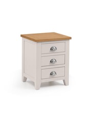 Julian Bowen Grey Richmond 3 Drawer Bedside Table - Image 2 of 4