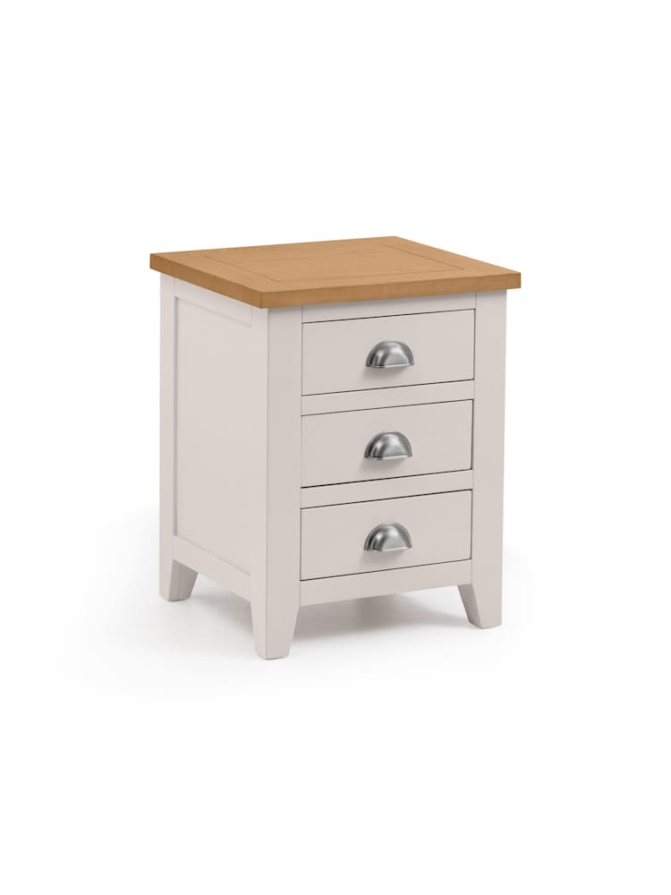 Julian Bowen Grey Richmond 3 Drawer Bedside Table - Image 2 of 4