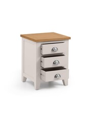 Julian Bowen Grey Richmond 3 Drawer Bedside Table - Image 3 of 4
