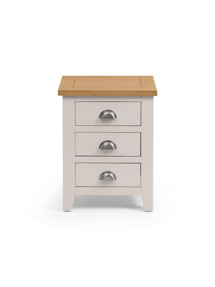 Julian Bowen Grey Richmond 3 Drawer Bedside Table - Image 4 of 4