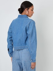 Threadbare Blue Boxy Denim 100% Cotton Jacket - Image 2 of 4