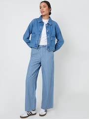 Threadbare Blue Boxy Denim 100% Cotton Jacket - Image 3 of 4