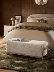Oslo Faux Fur Natural Flinton Upholstered Storage Ottoman - Image 1 of 11