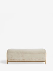 Oslo Faux Fur Natural Flinton Upholstered Storage Ottoman - Image 6 of 11
