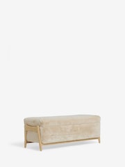Oslo Faux Fur Natural Flinton Upholstered Storage Ottoman - Image 7 of 11