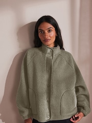 Khaki Green Borg Bomber Jacket - Image 1 of 10