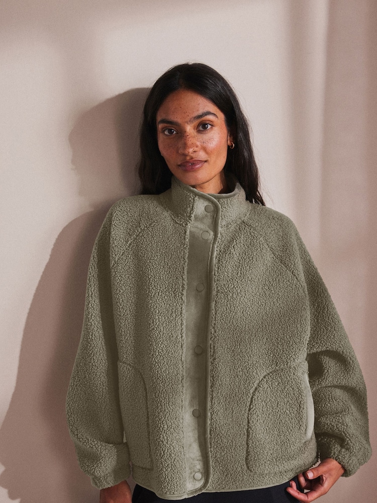 Khaki Green Borg Bomber Jacket - Image 1 of 10