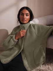Khaki Green Borg Bomber Jacket - Image 3 of 10