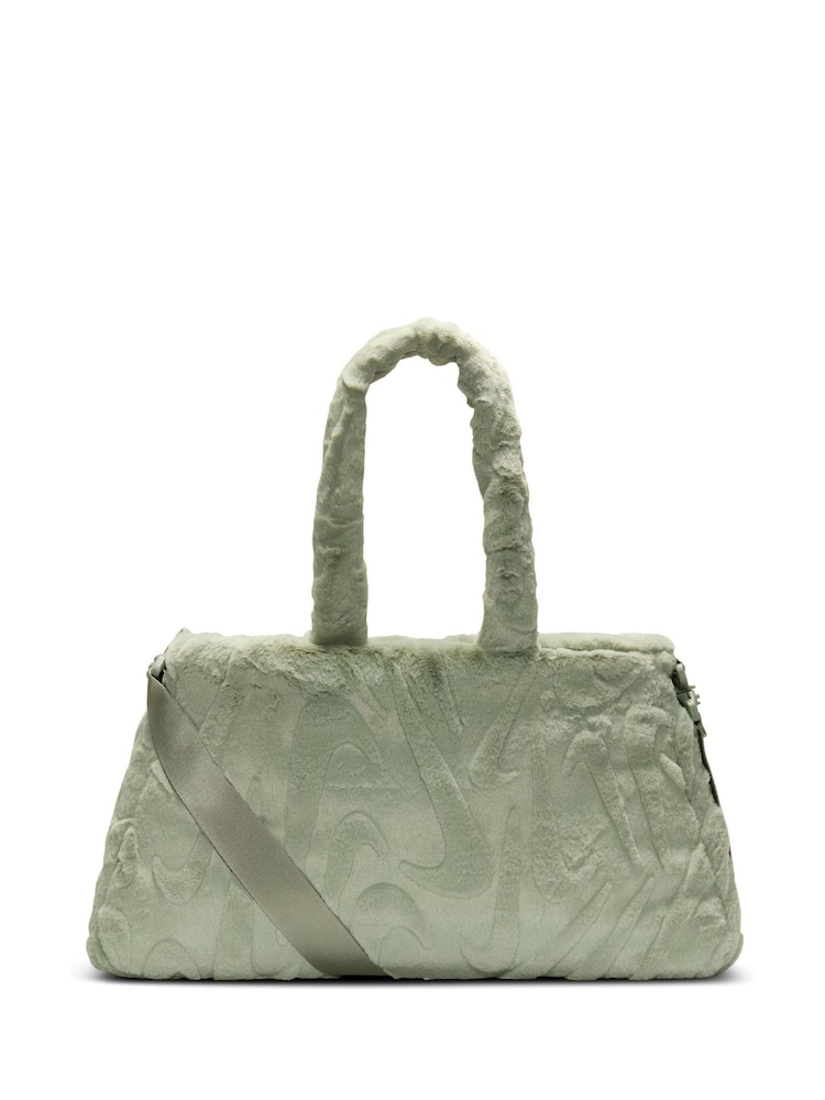 Nike Green Sportswear Faux Fur Tote Bag (10L) - Image 2 of 17