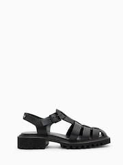 AllSaints Black Nessa Sandals - Image 2 of 5