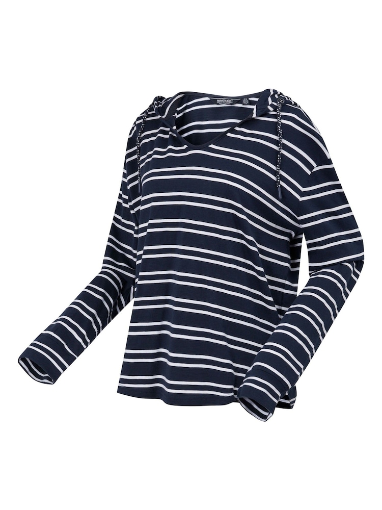 Regatta Blue Minerve Lightweight 100% Cotton Hoodie - Image 7 of 7