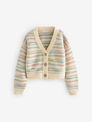 Regenbogenfarben - Gehäkelte Strickjacke (3-16 J.) - Bild 1 von 3