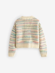 Regenbogenfarben - Gehäkelte Strickjacke (3-16 J.) - Bild 2 von 3