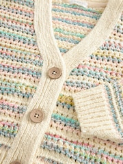 Regenbogenfarben - Gehäkelte Strickjacke (3-16 J.) - Bild 3 von 3