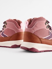 Pink Neutral Water Repellent Lace-Up Sporty Hiker Boots - Image 3 of 6