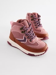 Pink Neutral Water Repellent Lace-Up Sporty Hiker Boots - Image 5 of 6