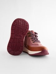 Pink Neutral Water Repellent Lace-Up Sporty Hiker Boots - Image 6 of 6