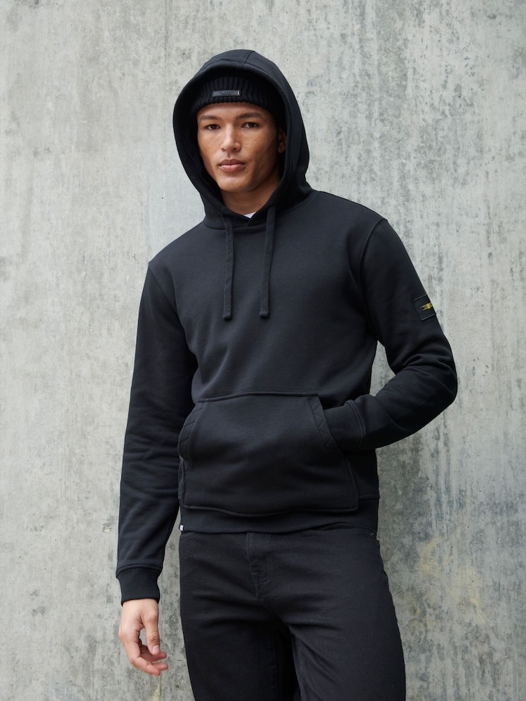 Flyers Loose Fit Mens Black Hoodie - Image 1 of 9