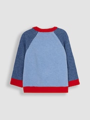JoJo Maman Bébé Blue Puffin Button Detail Jumper - Image 2 of 3