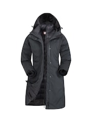 Mountain Warehouse Black Womens Alaskan 3-In-1 Waterproof Long Jacket - Image 1 of 5