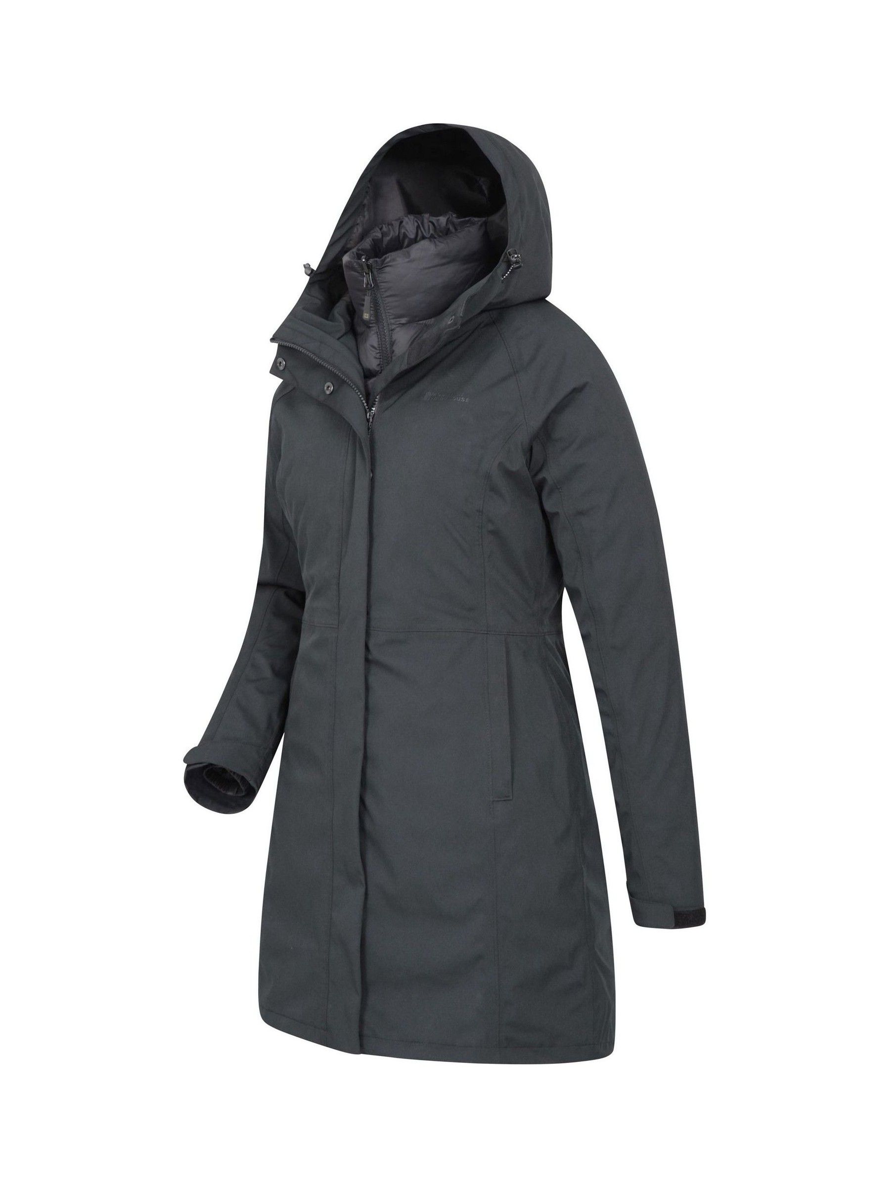 Buy Mountain Warehouse Black Womens Alaskan 3 In 1 Waterproof Long Jacket from Next Ireland