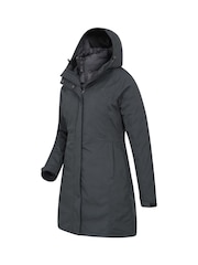 Mountain Warehouse Black Womens Alaskan 3-In-1 Waterproof Long Jacket - Image 3 of 5