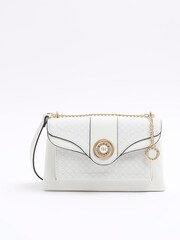 River Island White Monogram Pocket Shoulder Bag - Image 1 of 4