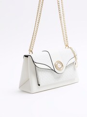 River Island White Monogram Pocket Shoulder Bag - Image 2 of 4