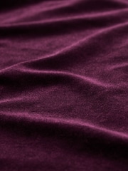 Burgandy Red Bardot Velvet Maxi Dress - Image 6 of 6