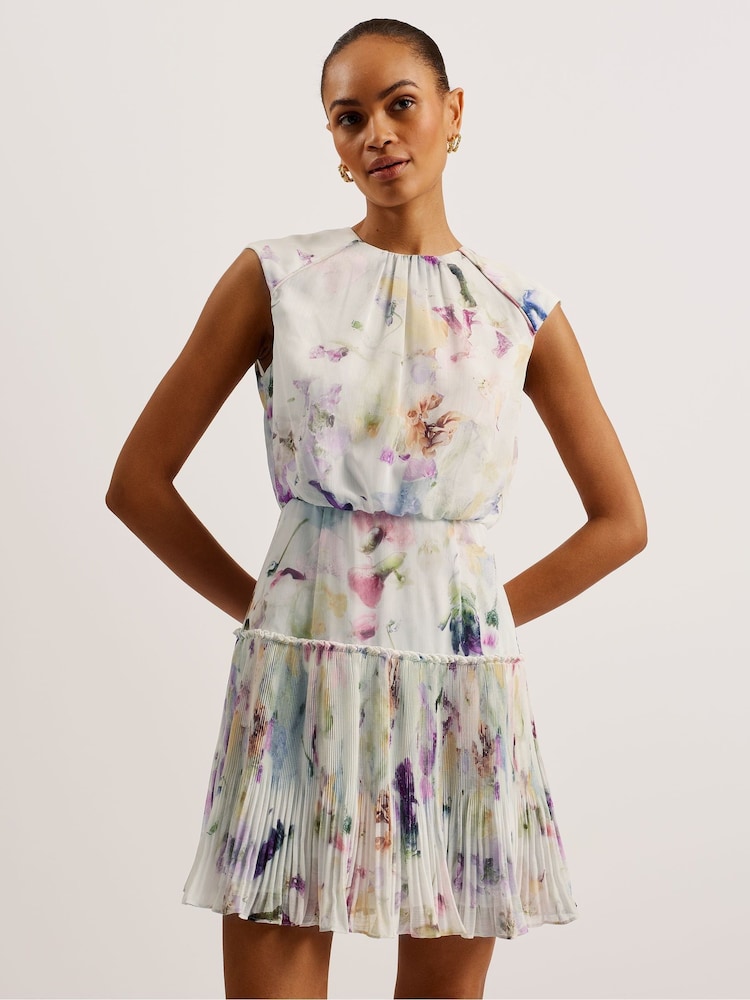 Ted Baker White Saintly Sleeveless Mini Dress - Image 2 of 6