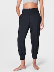 Sweaty Betty Black Gaia Performance Yoga Capri Joggers - Image 1 of 8