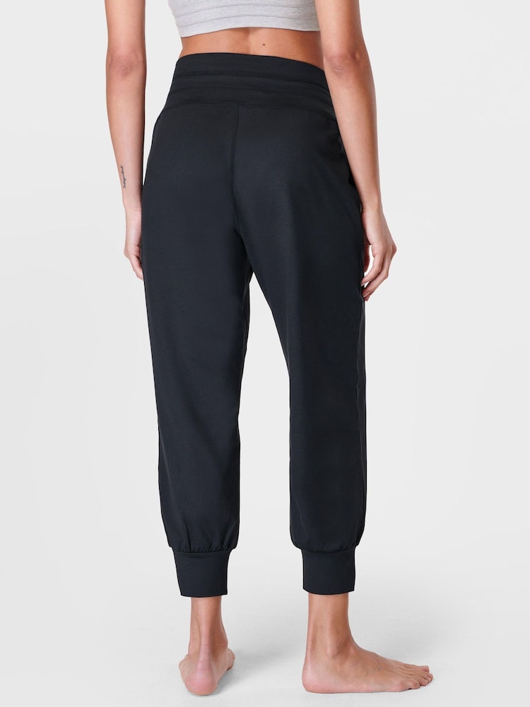 Sweaty Betty Black Gaia Performance Yoga Capri Joggers - Image 2 of 8