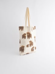 Cream Hamish The Highland Cow 100% Cotton Reusable Bag For Life - Image 3 of 7