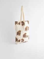Cream Hamish The Highland Cow 100% Cotton Reusable Bag For Life - Image 4 of 7