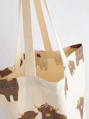 Cream Hamish The Highland Cow 100% Cotton Reusable Bag For Life - Image 5 of 7