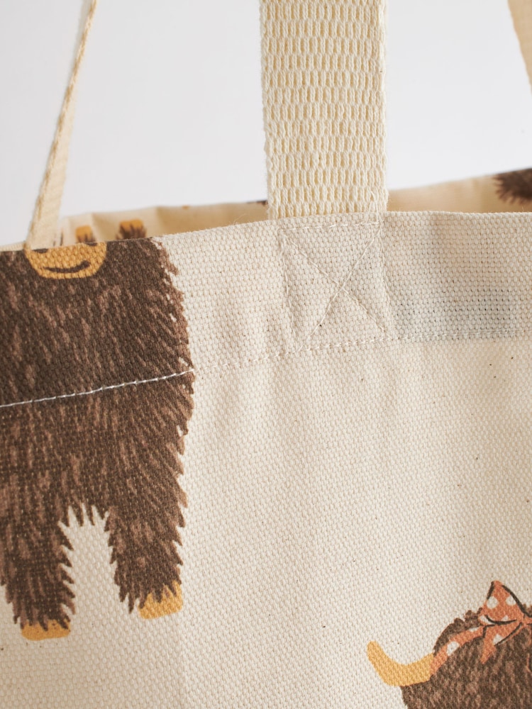 Cream Hamish The Highland Cow 100% Cotton Reusable Bag For Life - Image 7 of 7
