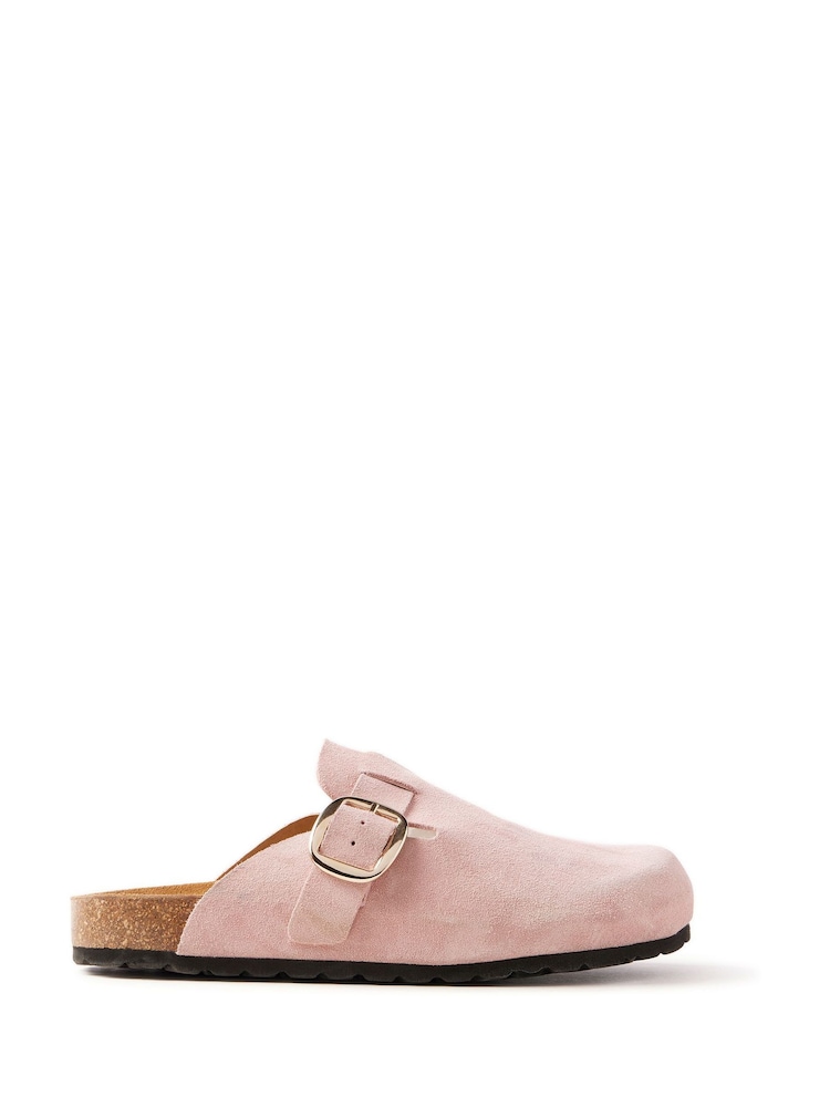 Mint Velvet Clogs aus Veloursleder mit Schnalle - Bild 2 von 3 Mint Velvet Clogs aus Veloursleder mit Schnalle - Bild 2 von 3