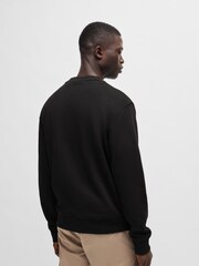 BOSS Black Relaxed-Fit Sweatshirt in 100% Cotton Terry With Contrast Logo - Image 2 of 8