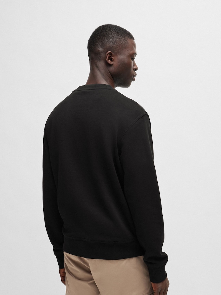 BOSS Black Relaxed-Fit Sweatshirt in 100% Cotton Terry With Contrast Logo - Image 2 of 8