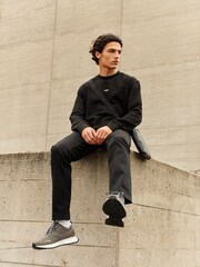 BOSS Black Relaxed-Fit Sweatshirt in 100% Cotton Terry With Contrast Logo - Image 5 of 8