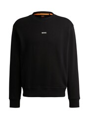 BOSS Black Relaxed-Fit Sweatshirt in 100% Cotton Terry With Contrast Logo - Image 8 of 8