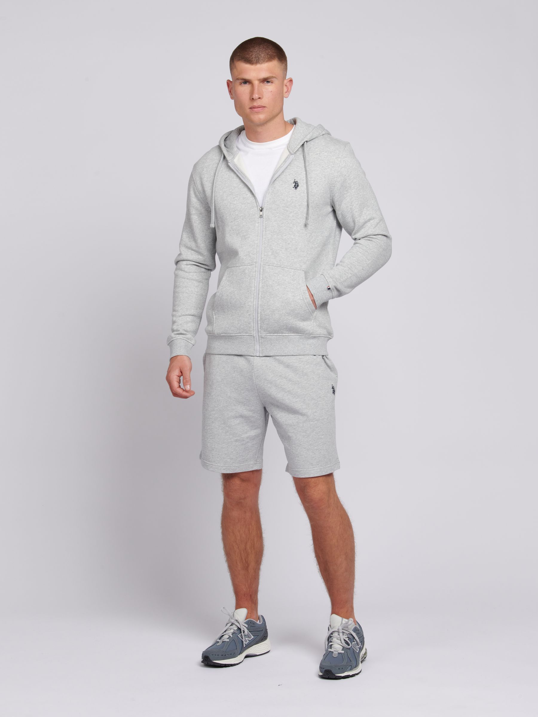 Buy U.S. Polo Assn. Grey Mens Classic Fit 100% Cotton Double