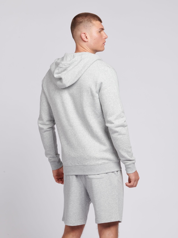 U.S. Polo Assn. Grey Mens Classic Fit 100% Cotton Double Horsemen Zip Up Hoodie - Image 4 of 6