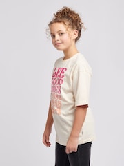 Lee Cream Girls Loose Fit 100% Cotton Ombre Graphic T-Shirt - Image 4 of 9