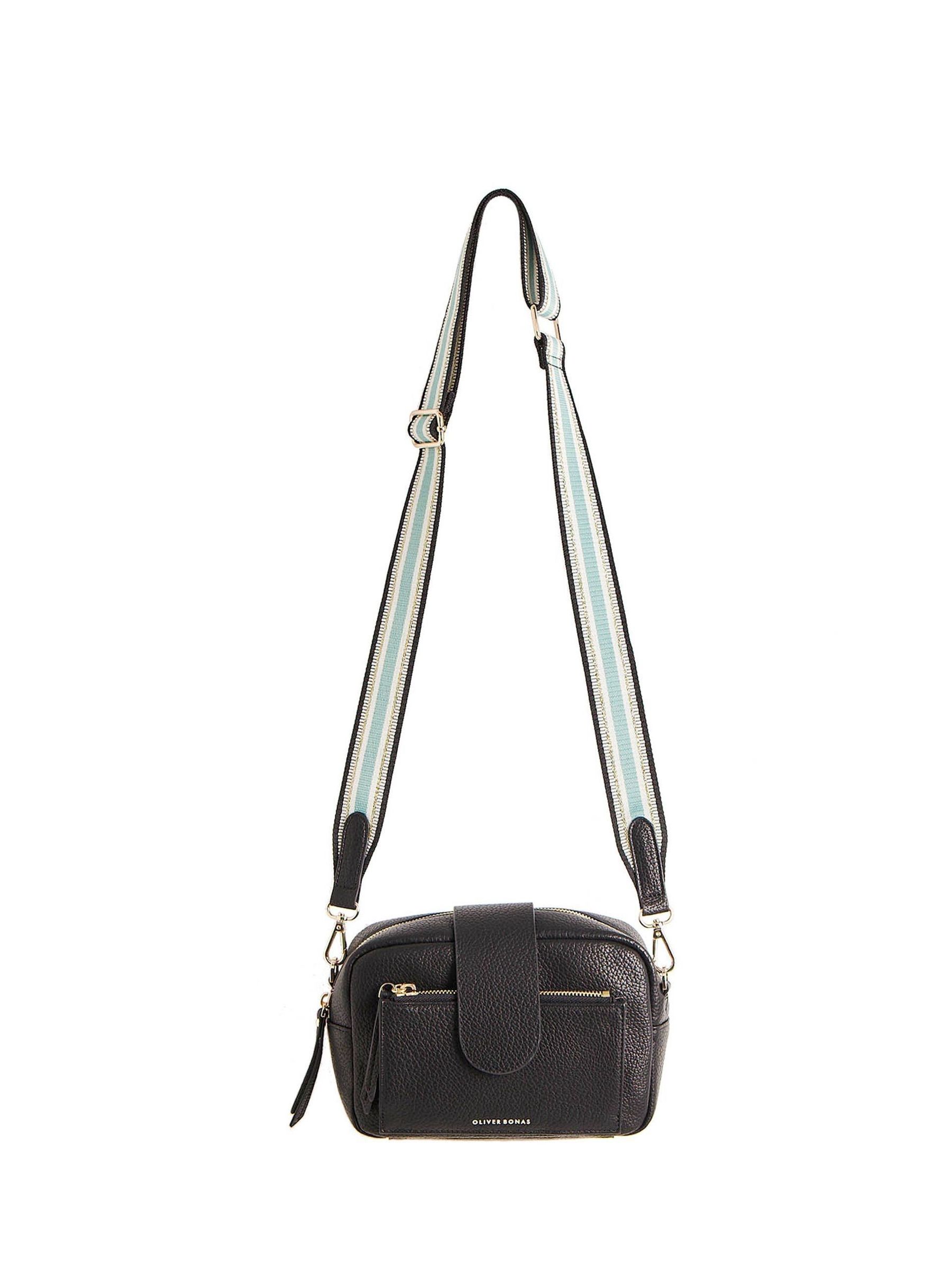 Buy Oliver Bonas Coal Black Charlee Striped Crossbody Bag from Next Germany