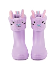 Totes Purple Childrens Bunny Welly Liner Socks - Image 4 of 5